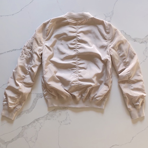 Light Beige/Pink Cute Bomber Jacket - Picture 7 of 8